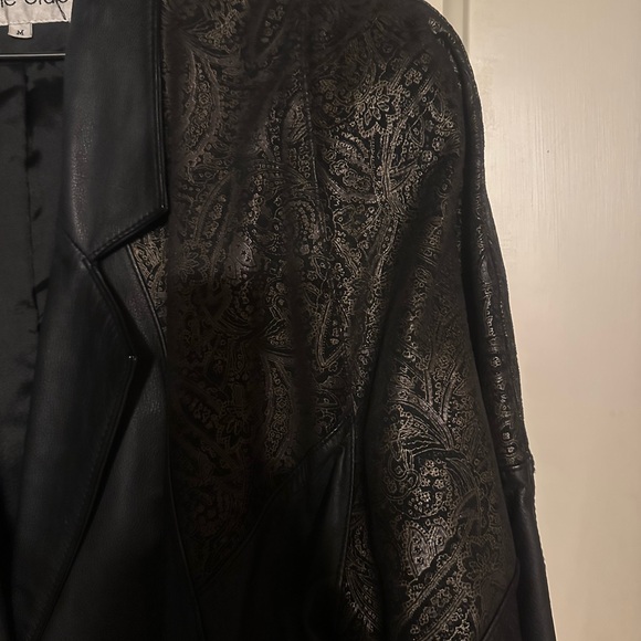 Vintage 80's Pelle Club Women’s black leather coat Medium - Picture 4 of 15